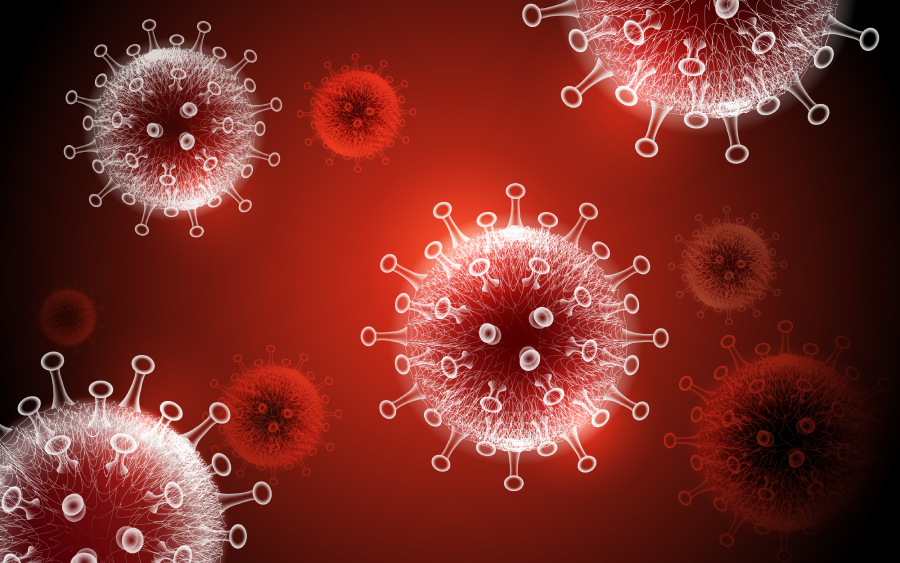 Coronavirus disease COVID-19 infection medical illustration.